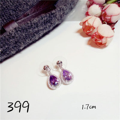 Amethyst Drop Earrings For Women Temperament Long Earring S925 Sterling Silver Gemstone Vintage Noble Personality Fine Jewelry