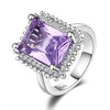 Amethyst Rings Silver 925 Ring For Women Girls Party Rings 5.8g High Quality Gemstone Jewelry Birthd Gift Accessories