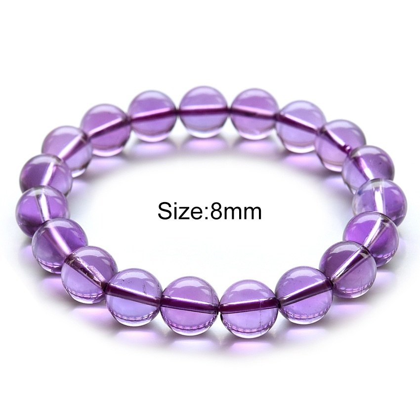 Amethyst Women Bracelets Bangles Woman 8-10mm Crystal Bracelet Fashion Jewellery Bracelets For Girls