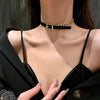 Amorcome Women Punk PU Leather Choker Chain Collar Necklace Hip Hop Female Girls Party Jewelry Neck Accessories Bracelet 2021