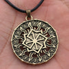 Amulet necklace Slavic Rune Paganism Kolovrat Pendant Necklaces Vintage Antique Solstice wheel Charm Talisman Wicca Jewelry
