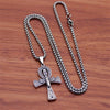 Ancient Egyptian Cross Pendant Chain Ankh With Scarab Charm Men Cross Pendant Necklace the Key of Life Male Jewelry