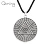 Ancient Masonic Pendant Necklace For Men Pyramid Masonic Evil Eye Necklace Freemasonry Pendant Templar Symbol Jewelry