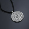 Ancient Masonic Pendant Necklace For Men Pyramid Masonic Evil Eye Necklace Freemasonry Pendant Templar Symbol Jewelry