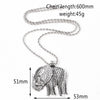 Ancient Tibetan Silver Plated Elephant Pendants Necklaces Mascot Elephant Charm Chain Necklace Ethnic Jewelry Women Men Gift