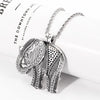 Ancient Tibetan Silver Plated Elephant Pendants Necklaces Mascot Elephant Charm Chain Necklace Ethnic Jewelry Women Men Gift