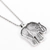 Ancient Tibetan Silver Plated Elephant Pendants Necklaces Mascot Elephant Charm Chain Necklace Ethnic Jewelry Women Men Gift