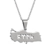 Andros Turkey Pendants Necklace For Women Girls Charm Turk Map Jewelry
