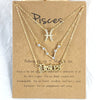 Andshiny 3Pcs/Set  Unisex Zodiac Sign Pendant Constellation Charm Gold Necklace Leo Virgo Libra Scorpio Necklace Jewelry Gifts