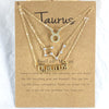 Andshiny 3Pcs/Set  Unisex Zodiac Sign Pendant Constellation Charm Gold Necklace Leo Virgo Libra Scorpio Necklace Jewelry Gifts