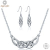 925 Silver Endless Love Symb Jewelry Sets Necklaces Earrings Sterling Sliver Celtics Eternity Knot for Women Girl