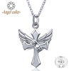 925 Sterling Silver Jewelry mom Letter Necklace mother's d Choker Women angel wing&Cross Necklaces Pendant CYD136