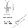 925 Sterling Silver Pendant Necklace Fine Jewelry Good Luck Four Leaf Clover Silver for Women Girls CYD137