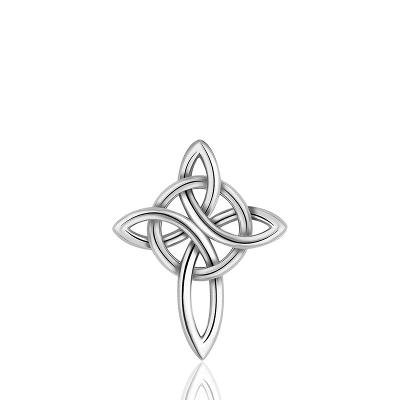 Authentic 925 Sterling Silver Celtics Cross Pendant Necklaces for Women Girls Round Sterling Silver Jewelry Gift