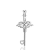 Real 100% 925 Sterling Silver Key of Heart Pendant Necklaces for Women Fashion Silver Jewelry High Quality CYD304