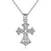 Real 925 Sterling Silver Celtics Cross Pendant Necklaces for Women Girls Luxury Sterling Silver Jewelry Gift CYD281