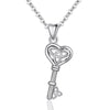 Real 925 Sterling Silver Pendant Necklace Celtics Knot Key Fine Jewelry for Women Girls Engagement Gift CYD236