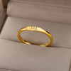 Angel Number Rings for Women Gold Color Stainless Steel Engraved Finger Ring 2023 Trend Aesthetic Wedding Jewerly anillos mujer