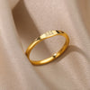 Angel Number Rings for Women Gold Color Stainless Steel Engraved Finger Ring 2023 Trend Aesthetic Wedding Jewerly anillos mujer