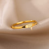 Angel Number Rings for Women Gold Color Stainless Steel Engraved Finger Ring 2023 Trend Aesthetic Wedding Jewerly anillos mujer