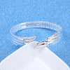 Angel Wing Lucky Adjustable Women Bracelet Cuff Silver Colour Bangles Woman Jewelry Accessories 2022 Christmas
