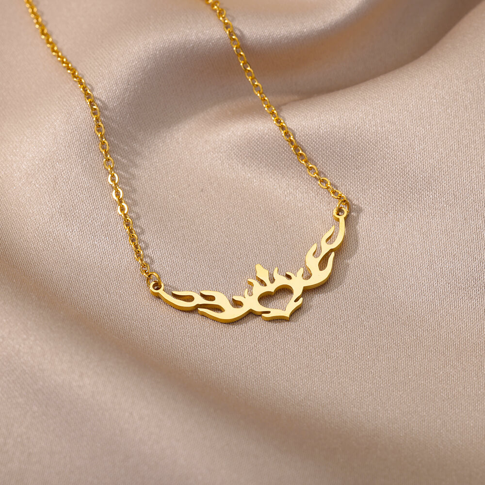 Angel Wing Pendant Necklace for Women Stainless Steel Gold Color Necklaces 2023 Trend Couple Wedding Jewelry collares mujer
