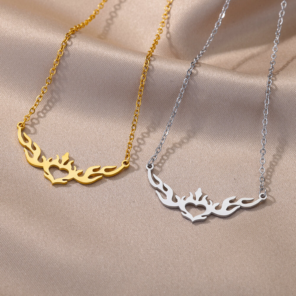 Angel Wing Pendant Necklace for Women Stainless Steel Gold Color Necklaces 2023 Trend Couple Wedding Jewelry collares mujer
