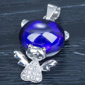 Angel Wings 925 Silver Jewelry Making Pendant 12x20mm Natural Stone Necklace Gifts For Women 8x12mm Bead Necklace