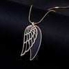 Angel Wings Crystal Pendant Necklaces Women Black 2 Adjustable Feathers Necklace Silvery Rose Gold Jewelry Gift for Girls