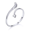 Angel's Feather Love open rings S925 standard silver Adjustable love ring Lovers Gift Wedding gifts