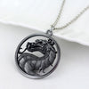 Animal Dragon Sculpture Pendant Necklace Men's Necklace Metal Sliding Round Necklace Pendant Accessories Party Jewelry