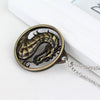 Animal Dragon Sculpture Pendant Necklace Men's Necklace Metal Sliding Round Necklace Pendant Accessories Party Jewelry