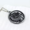 Animal Dragon Sculpture Pendant Necklace Men's Necklace Metal Sliding Round Necklace Pendant Accessories Party Jewelry