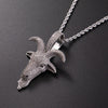 Animal Goat head Pendant Hip Hop Color Zircon Necklace Iced Out Cubic Zirconia Jewelry For Men