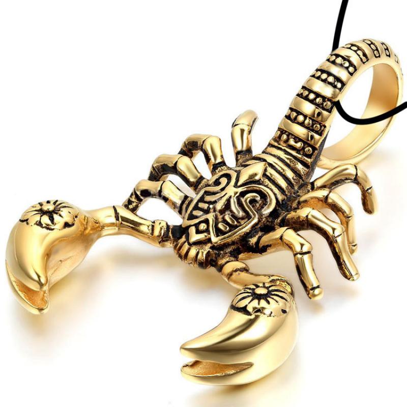 Animal Scorpion King Pendant Necklace Men's Necklace Metal Sliding Pendant Accessories Party Jewelry
