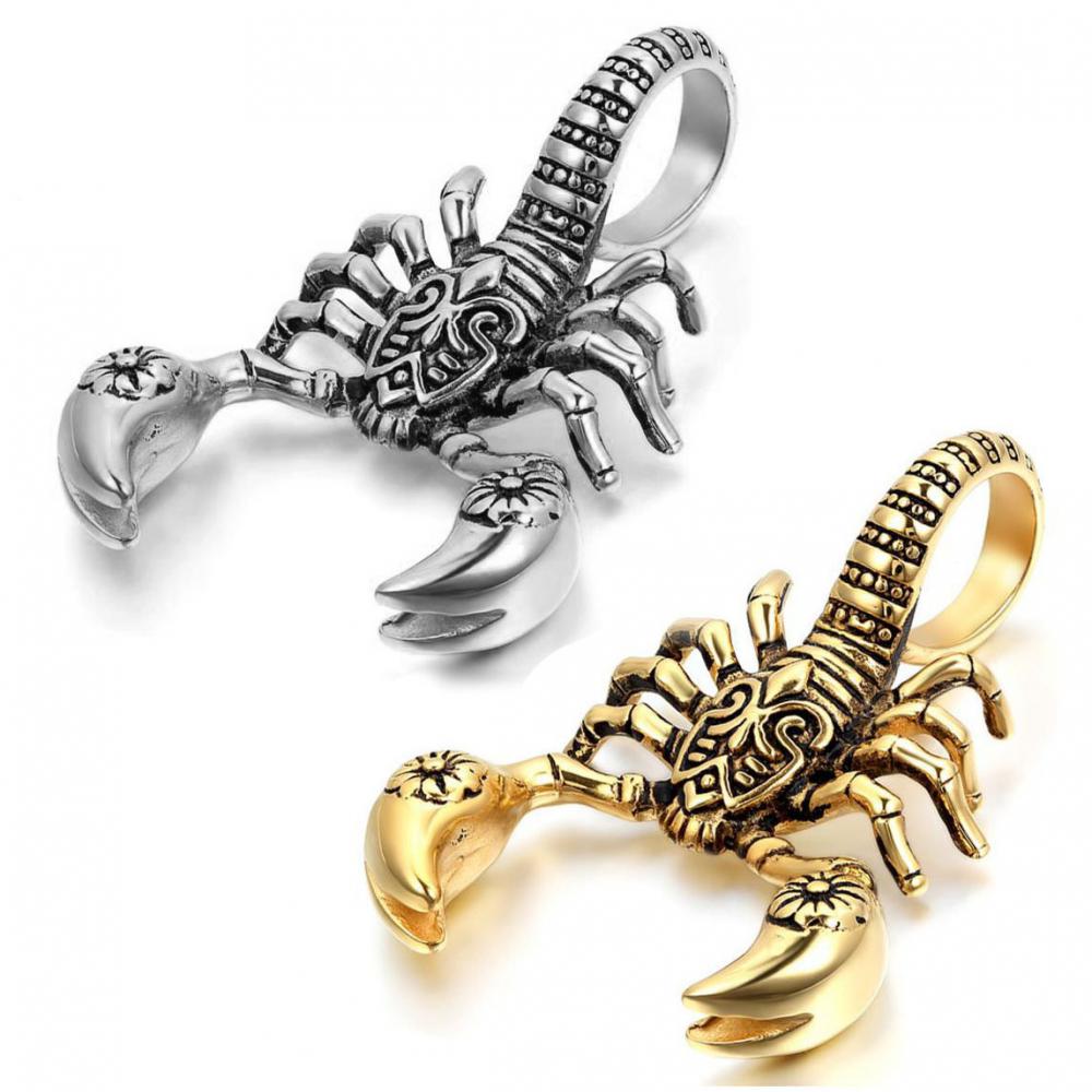 Animal Scorpion King Pendant Necklace Men's Necklace Metal Sliding Pendant Accessories Party Jewelry