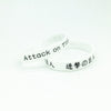 Anime Attack On Titan Wings Sport Wristband Male Rubber Silicone Bracelet Cartoon Figure Cosplay Hand Circle Bracelet