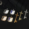 Anime Attack on Titan Cosplay Necklace Eren Jaeger Key Levi Survey Corps Logo Pendant Necklace Fans Collection Gift