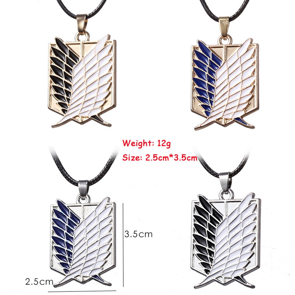 Anime Attack on Titan Necklace Shingeki No Kyojin Cosplay Pendant Necklace  Jewelry(Silver,Gold) | Wish