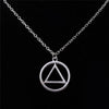 Anime Choker Necklace Akatsuki Red Cloud Ninja Hokage Pendant Triangle Circle Geometric Statement Necklace For Men Women