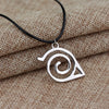 Anime Choker Necklace Akatsuki Red Cloud Ninja Hokage Pendant Triangle Circle Geometric Statement Necklace For Men Women
