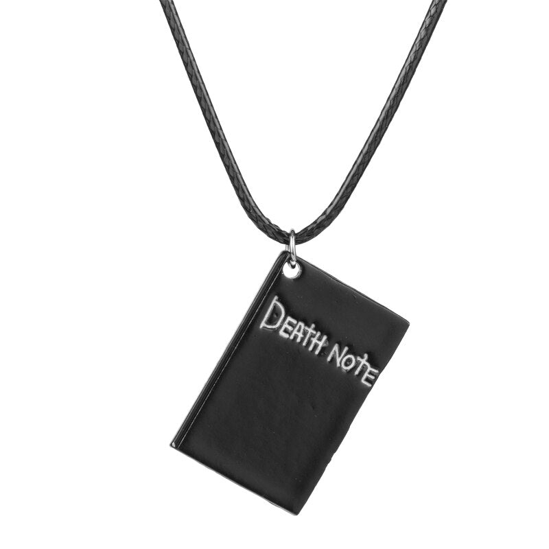 Anime Death Note L Lawliet Necklace Stainless Steel Old English Letter Pendant Beads Chain Necklaces Cosplay Jewelry Accessories
