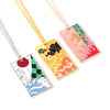 Anime Demon Slayer Kimetsu no Yaiba Necklace Cute Acrylic Tanjirou Nezuko Agatsuma Zenitsu Necklace Jewelry Ornaments
