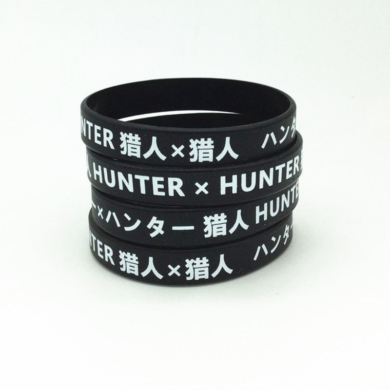 Anime Hunter X Hunter Sport Wristband Male Rubber Silicone Bracelet Cartoon Figure Cosplay Hand Circle Bracelet