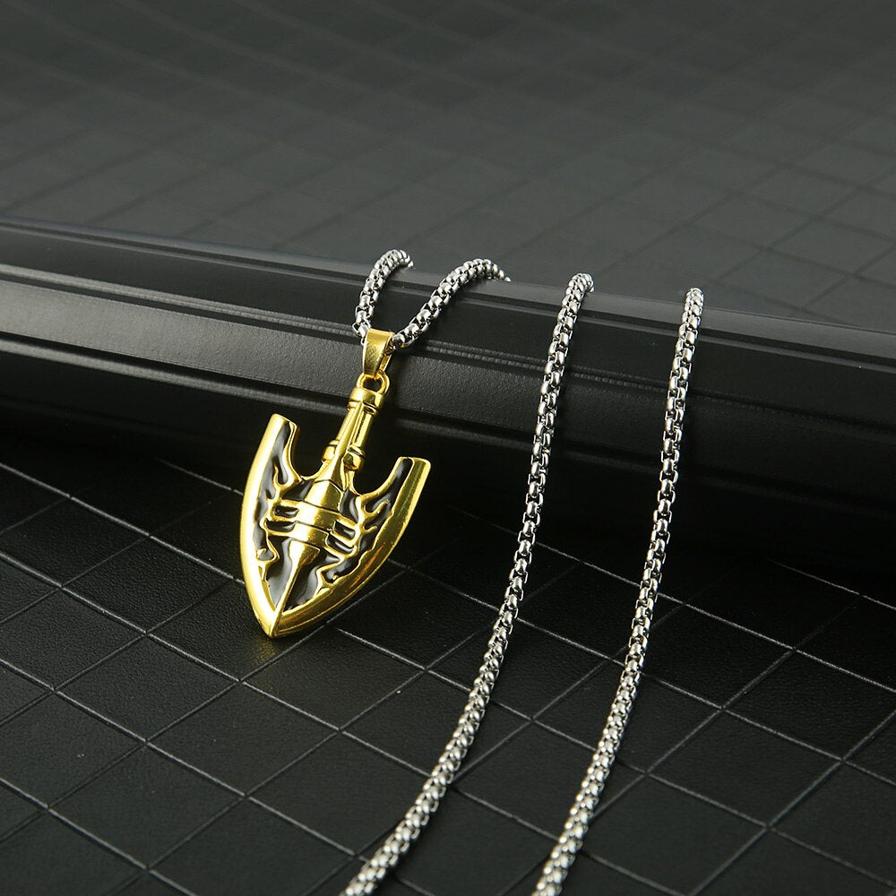 Anime JOJOS BIZARRE ADVENTURE Necklace Kujo Jotaro Arrow Metal Pendant Chain Choker Necklaces Charm Gifts Jewelry collares