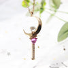 Anime Jewelry Crescent Fairy Fairy Rod Pendant Necklace Lady Necklace Metal Crystal Inlaid Necklace Pendant Accessories Jewelry