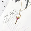 Anime Jewelry Crescent Fairy Fairy Rod Pendant Necklace Lady Necklace Metal Crystal Inlaid Necklace Pendant Accessories Jewelry