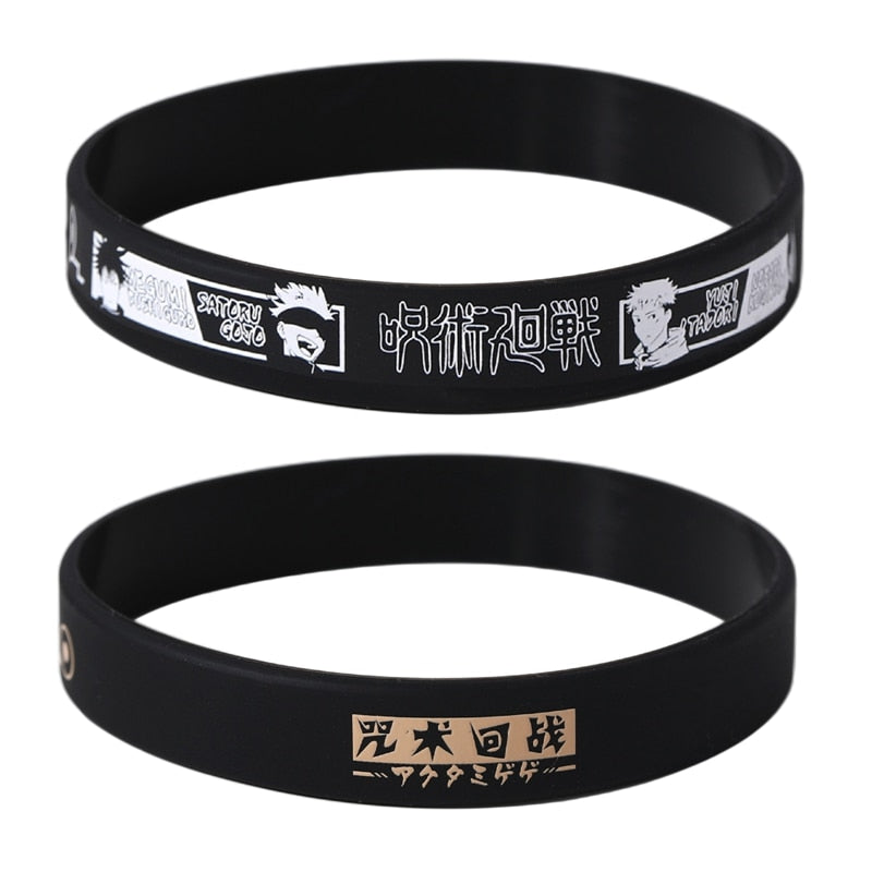 Anime Jujutsu Kaisen Fushiguro Megumi Itadori Yuji Silica Gel Bracelet Men Women Student Silicone Wristband Hand Chain Gift