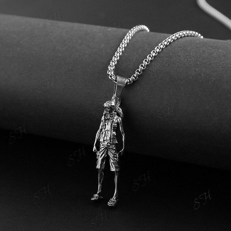 Anime Luffy Necklace for Men Women Neck Chain Hiphop Trendy Pendants Jewelry Street Boys Girls