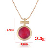 Anime Saga of Tanya the Evil Necklace Tanya Von Degurechaff Red Crystal Cross Pendant Necklac For Women Men Couples Jewelry